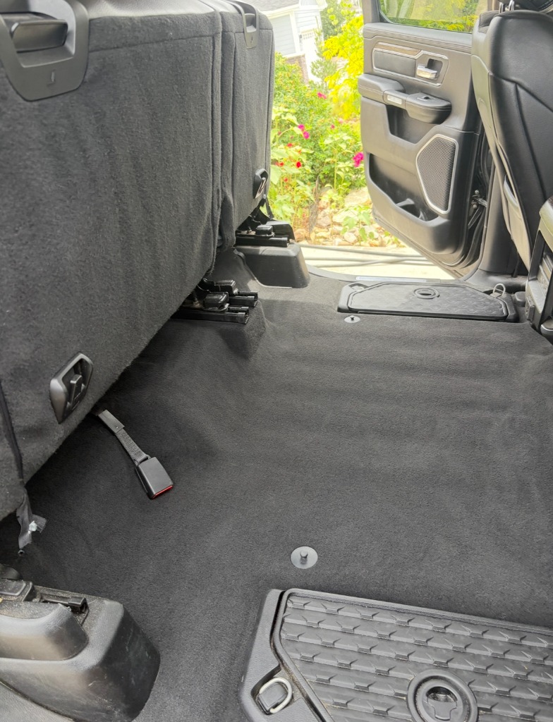 Perfectly clean car carpet with all pet hair and allergens removed by mobile detailing service in Layton UT