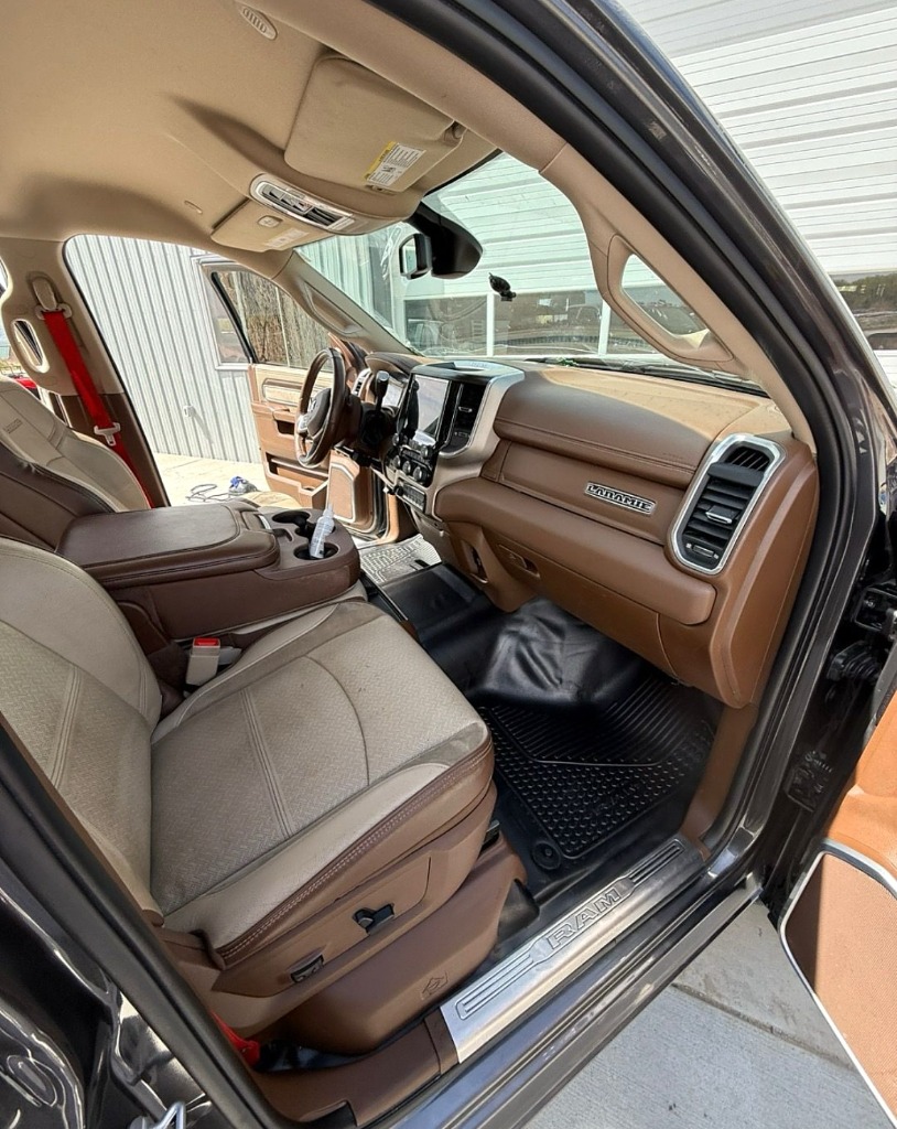 Spotless Ram Laramie interior after fleet truck sanitization and mobile detailing in Roy Utah